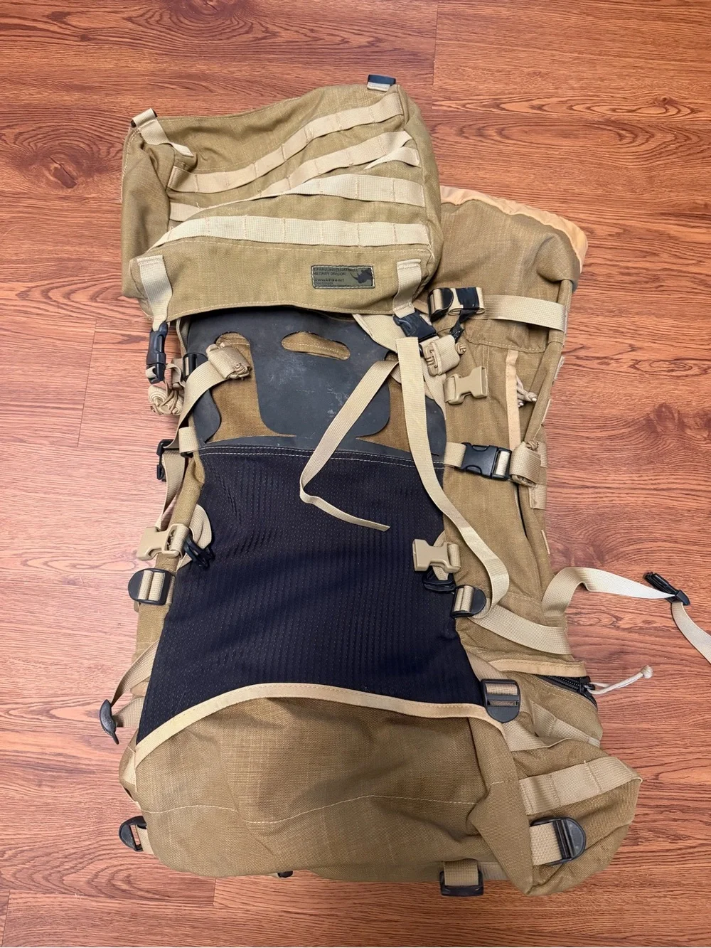 Kifaru multi mission ruck (mmr) with Kifaru duplex frame and Kifaru woodsman bag